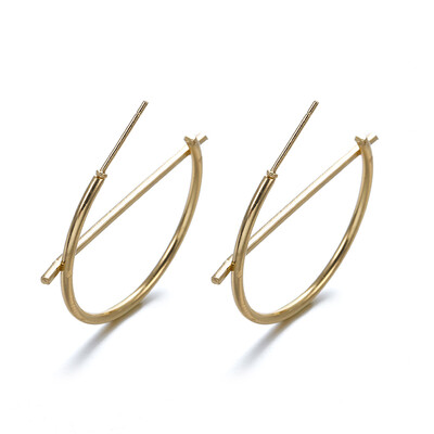 

2019 Gold Silver Hoop Earrings Minimalist Round Circle Ring Earrings For Women earrings fashion jewelry Charms Trendy