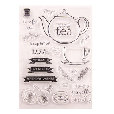 

Transparent Teacup Stamp Seal for DIY Scrapbooking Photo Paper Card Making
