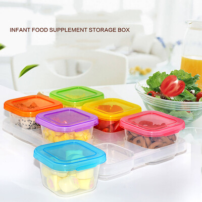 

Toponeto Infant Baby Food Storage Box 60ML with Multiple Colours Cap