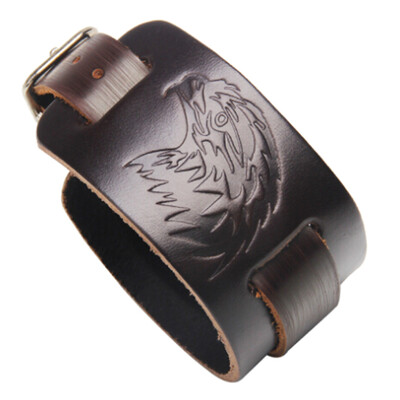 

Leather Bracelets Bangles for Women Men Adjustable Fashion Jewelry