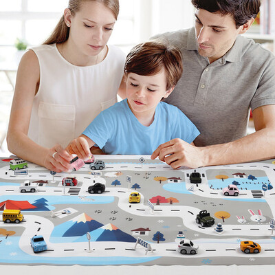 

YIWULAKids Play Mat City Road Buildings Parking Map Game Educational Toys Baby Gyms