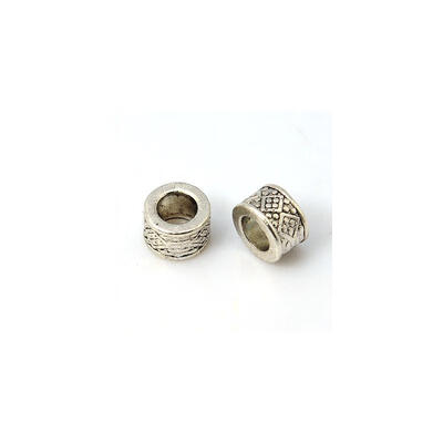 

Tibetan Silver European Beads Large Hole Column Beads Lead Free & Cadmium Free Antique Silver about 8mm in diameter