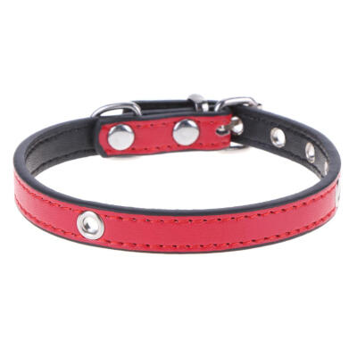 

Personalized Dog Collar Soft PU Leather for Puppy Cat Pet Neck Belt Strap