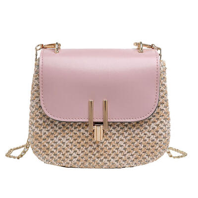 

Straw Woven Shoulder Small Messenger Handbags Women Chain Crossbody Bags