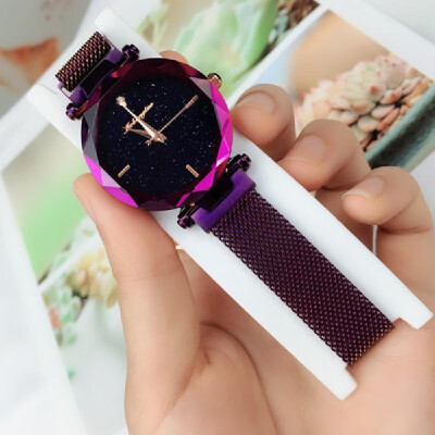 

Starry Sky Female Wrist Watch Analogue Quartz Wristwatch Bracelet Magnetic Mesh Band for Ladies