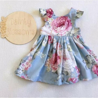 

Toddler Kid Baby Girl Short Sleeve Floral Dress Princess Pageant Party Dresses