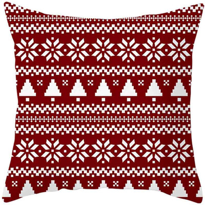 

Siaonvr 2020Merry Christmas Pillow Cases Cotton Linen Sofa Cushion Cover Home Decor