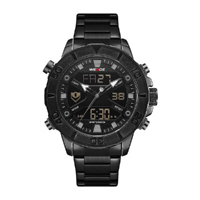 

WEIDE WH8503 Dual Display Two Movement Digital Quartz Men Watch 3ATM Waterproof Business Sports Luminous Watch Dual Time Zone Alar