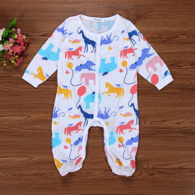 

Newborn Infant Baby Boy Girl Cartoon Long Sleeve Romper Jumpsuit Outfits Clothes