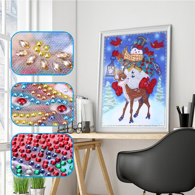 

Siaonvr Special Shaped Diamonds Painting DIY 5D Partial Drill Cross Stitch Kits Crystal