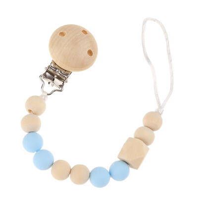 

Silicone Beads Pacifier Clip Cute Baby Teethers Necklaces Chew Toy Gifts