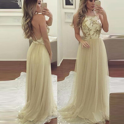 

〖Follure〗Womens Bandage Sleeveless Halter Neck Sequined Dress Cocktail Prom Gown Dress