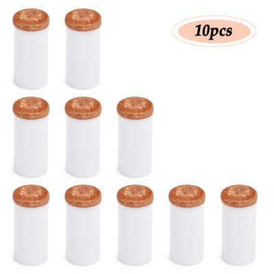 

10PCS Pool Cue Tips Hard Plastic Cue Stick Ferrules Billiard Cue Head 12MM 13MM