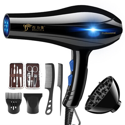 

〖Follure〗2200W Professional Hair Dryer Household Hairdryer Salon Nozzle Travel Beauty