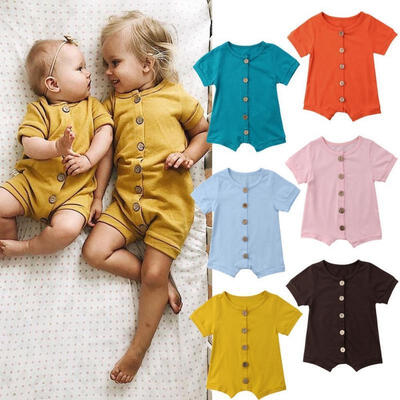 

Cotton Newborn Infant Baby Boy Girls Bodysuit Romper Jumpsuit Clothes Outfits