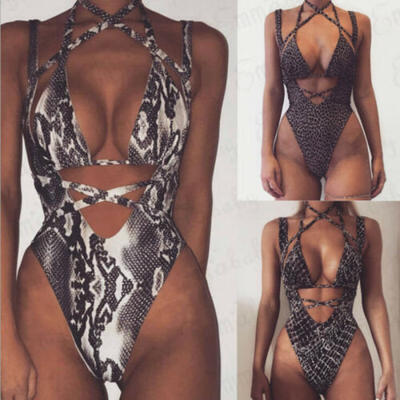 

Women Bandage One Piece Bikini Monokini Push Up Padded Bra Swimwear Swimsuit Hot