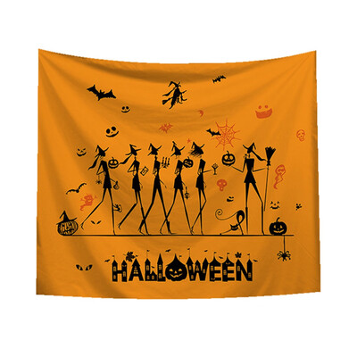 

Toponeto Sugar Skull Tapestry Halloween Trick Treat Horror Ghost Wall Hanging Home Decor