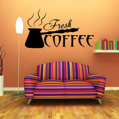 

〖Follure〗Coffee Cups Kitchen Wall Stickers Cafe Vinyl Art Decals Pub Cafe Home Decals