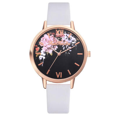 

Vogue Flowers Cute Girl Birthday Gifts Womens Watch Beautiful Military Temperament Souvenir Simple Ladies Wristwatches 2018 D