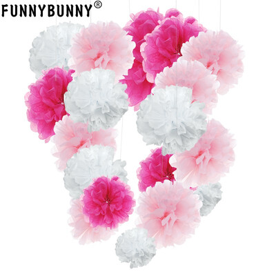 

13cm Tissue Pom Poms Paper Flower Ball For Birthday Party Wedding Decoration Baby Shower Bridal Shower Festival Decorations