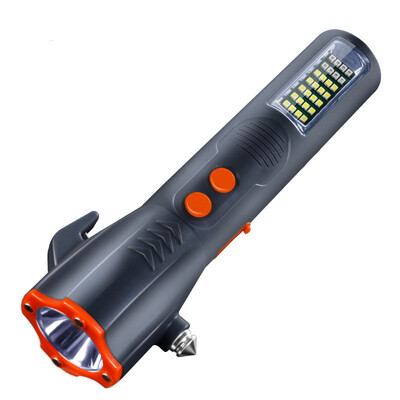 

Multifunctional LED Strong Flashlight Working Light Safety Hammer