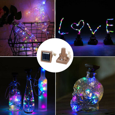 

〖Follure〗Solar Energy Cork Shaped LED Light Starry Light Wine Bottle Lamp Decor 3Pcs