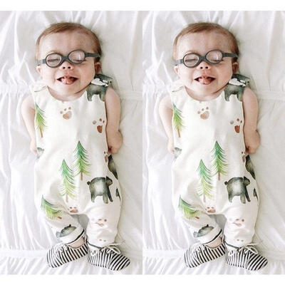 

Infant Baby Boy Girl One-Piece Set Sleeveless Romper Jumpsuit Outfits 0-24M