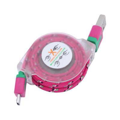 

Retractable Micro USB Cable Portable Charging And Syncing Cord For Android Phone-1m