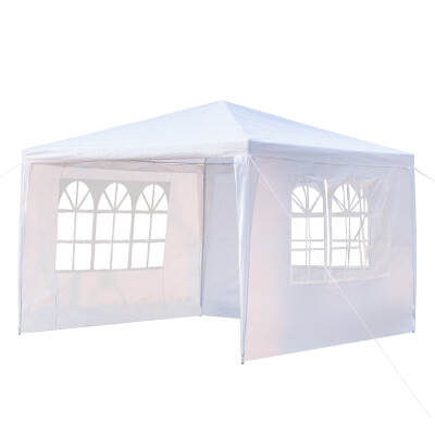 

Canopy Tent 3 x 3m Three Sides Waterproof Tent with Spiral Tubes White Wedding Tent