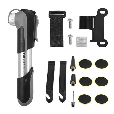 

Mini Bike Pump Bicycle Pump 80 PSI High Pressure Bicycle Air Pump Puncture Repair Kit Fits for Presta & Schrader Valve