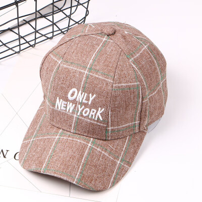 

Korean Embroidered Lattice Hat Female Individual Leisure Baseball Cap Creative Fashion Couple Hat Sunshade Sunscreen Cap