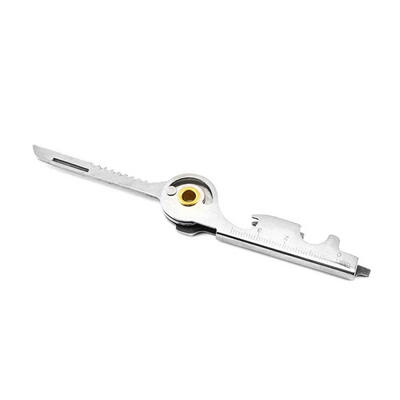 

Multifunctional Stainless Steel Outdoor Knife Mini Portable Screwdriver With Hanging Holes For Camping Hiking
