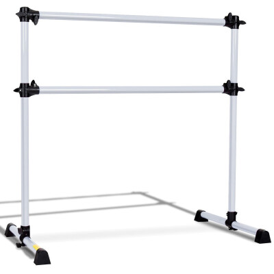 

4 Height Adjustable Portable Double Freestanding Ballet Barre-Purple