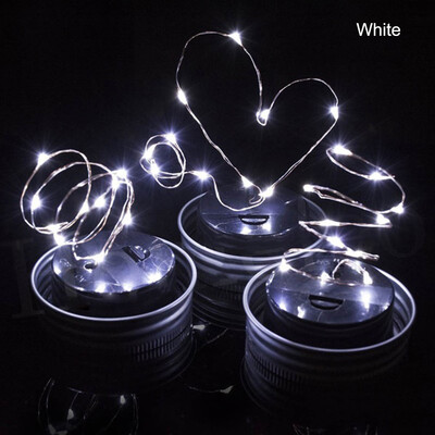 

UpperX 2M 20LED Fairy Light Solar Mason Jar Lid Lights Color Changing Garden Decor no bottle
