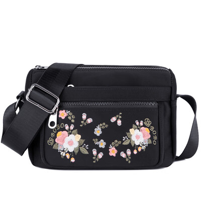 

Embroidered shoulder women folk style embroidery retro canvas bag light womens bag Messenger bag
