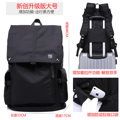 

Shoulder Bag Male Korean Chao Leisure Backpack Nylon Canvas Large Capacity Travel Bag Computer Bag for College&Middle School