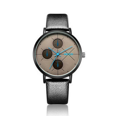 

KEZZI Fashionable Simple Men Quartz Watch With Three Circles And Six Pins