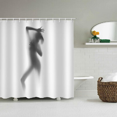 

Shower Curtain Waterproof Polyester Fabric Bath Curtains 12 Grommet Holes Bathroom Curtains for Bathtub Showers