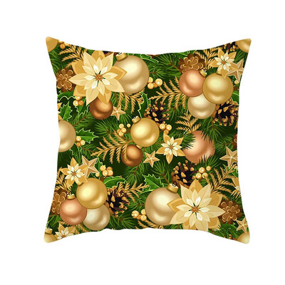 

Tailored Christmas Pillow Case Glitter Polyester Sofa Throw Cushion Cover Home Decor