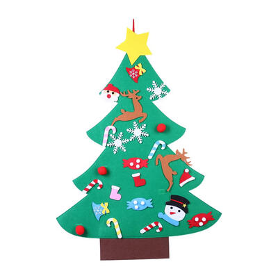 

Kids DIY Felt Christmas Tree Wall Hanging Ornaments Xmas Home Decor Gift