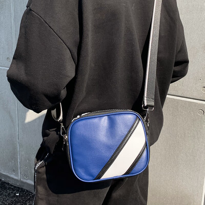 

Korean sports shoulder bag fashion leather shoulder bag outdoor leisure bag youth messenger bag