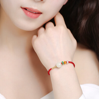 

Transfer red rope bracelet hand-woven couple bracelets jewelry