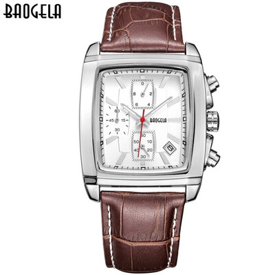 

Baogra Baogela square belt waterproof watch multi-function fashion quartz watch mens watch mens watch