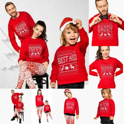 

Family Matching Kid Christmas Sweater Sweatshirt Pullover Tops Jumper Blouse