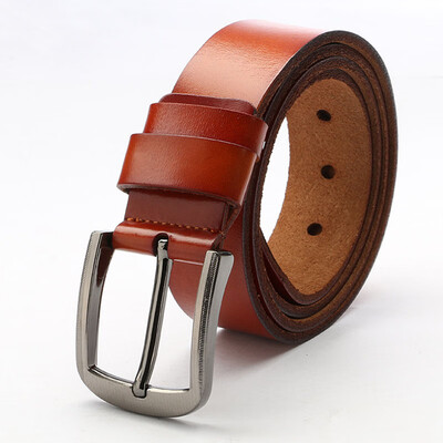 

Trend retro Men belt high quality Alloy pin buckle solid color belt business affairs Men casual belt 120 cm
