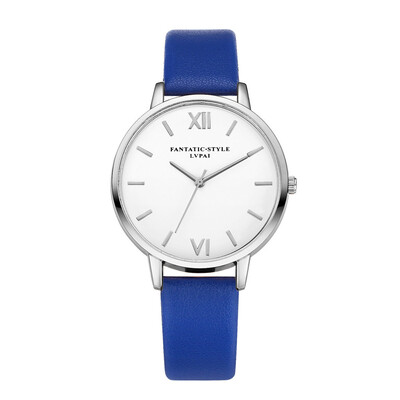 

Minimalism Womens Watches Scale Dial Ladies Quartz Wristwatch Simple Leather Strap Clock Luxury Lvpai Reloj Mujer