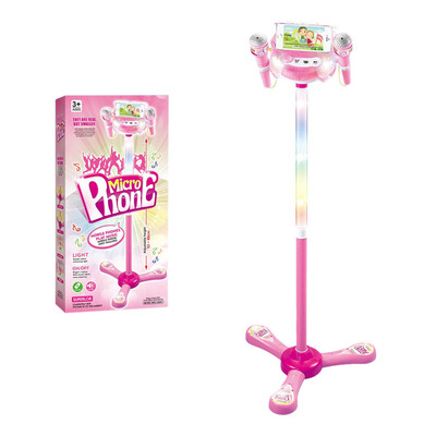 

Tailored Kids Karaoke Machine With 2 Microphones Adjustable Stand Music Play Toys Set