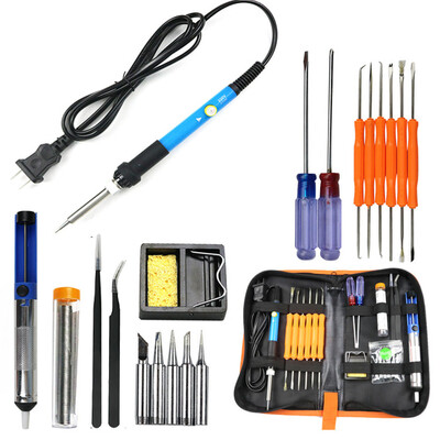 

〖Follure〗60W Adjustable Electric Temperature Welding Soldering Iron Tool 8 In Kit 110V