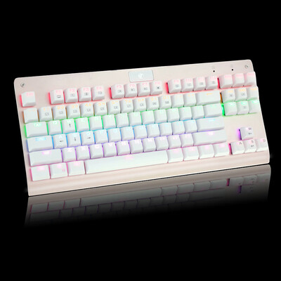 

KKmoon Professional Gaming Esport Mechanical Keyboard with Tactile High-speed 87 Keys Suspended Anti-Ghosting Blue Switch Colorful