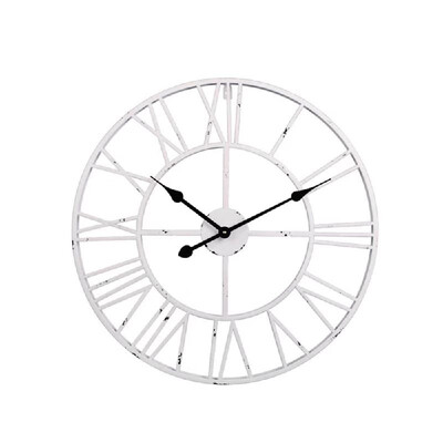 

Retro Decorative Wall Clock Living Room Coffee House Simple Iron Art Big Wall Clock
